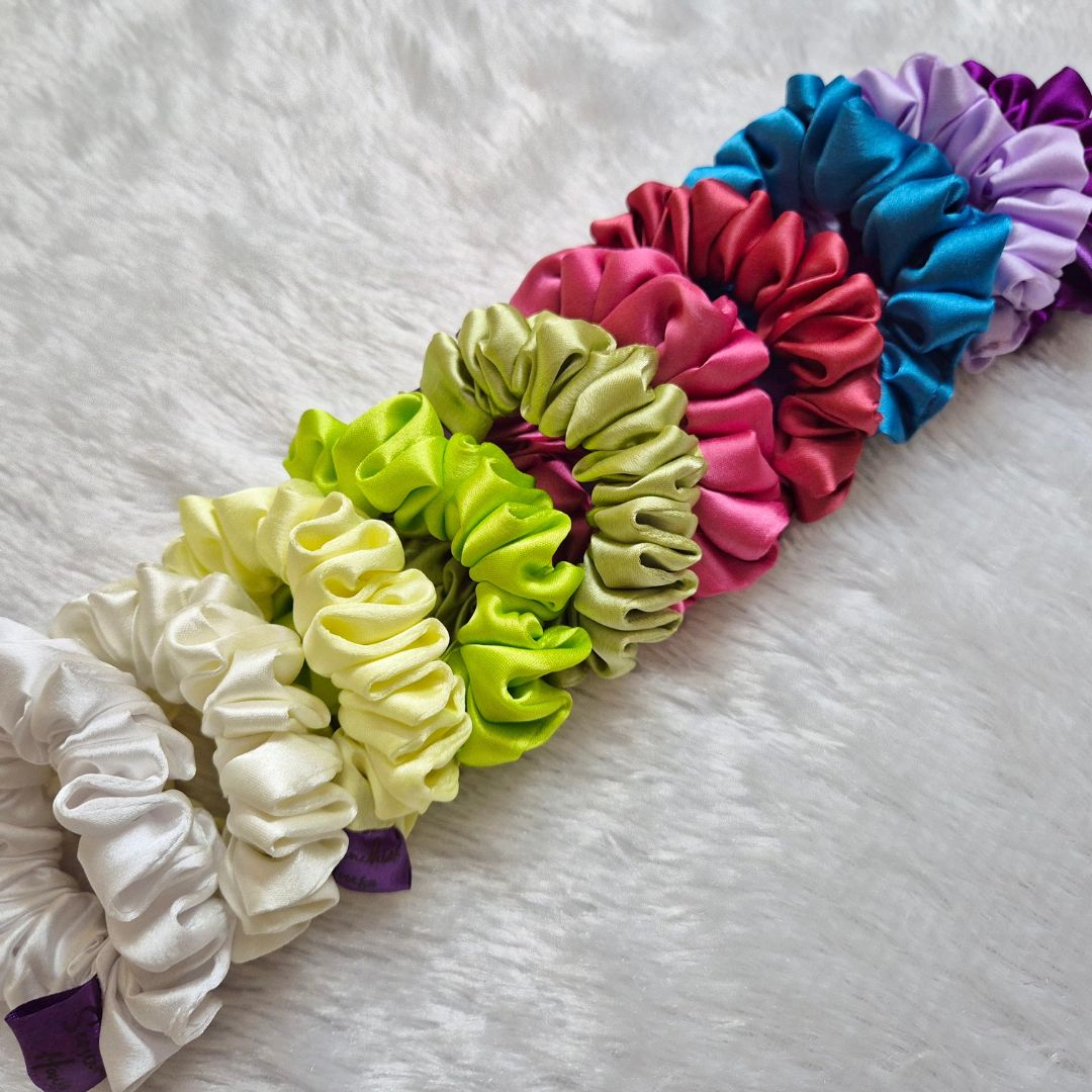 SKINNY SCRUNCHIES SET OF 10
