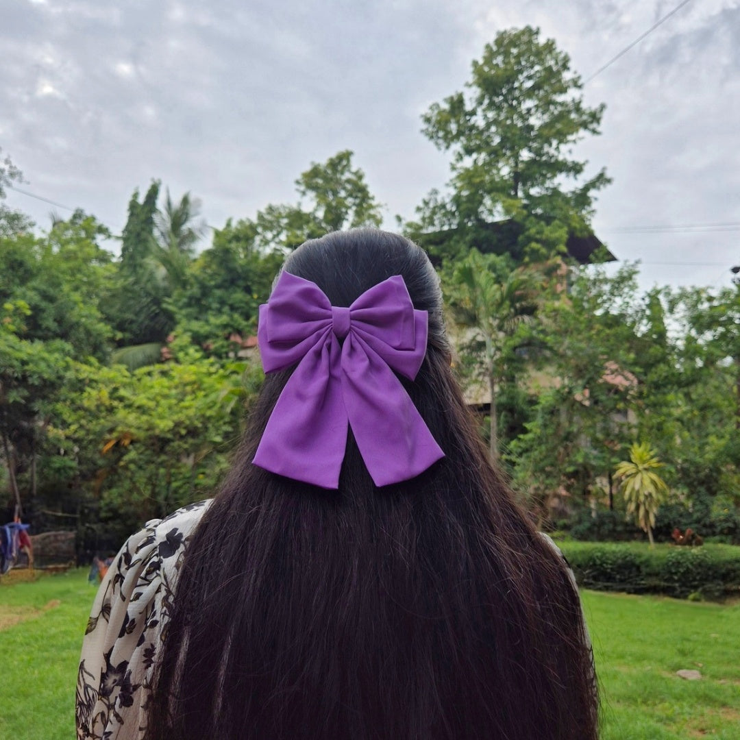 LAVENDER DOUBLE LAYER BOW