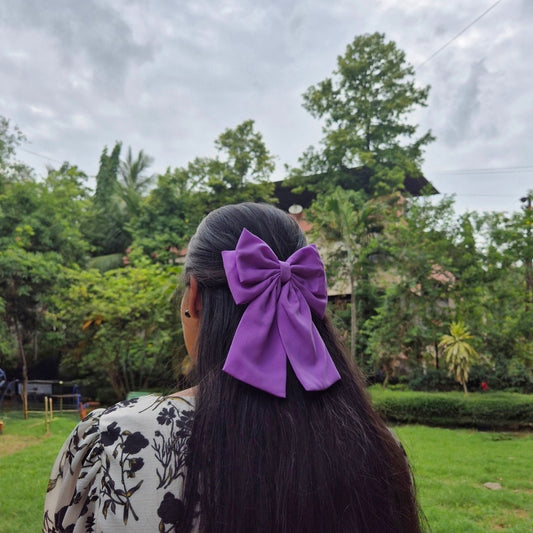 LAVENDER DOUBLE LAYER BOW
