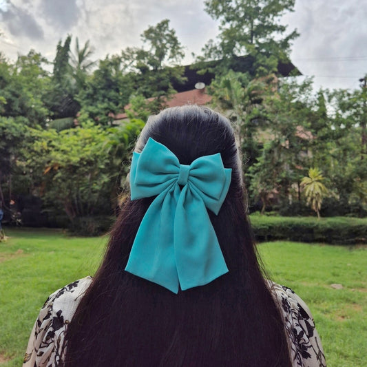 TEAL DOUBLE LAYER BOW