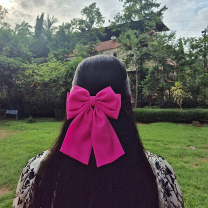 PINK DOUBLE LAYER BOW