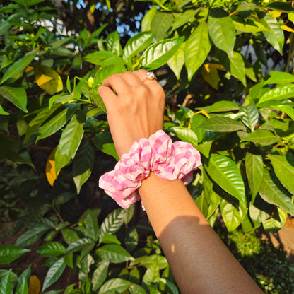 Pastel Gingham Scrunchies