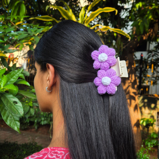 Crochet Lilac flower claw