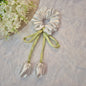 WHITE TULIP SCRUNCHIE