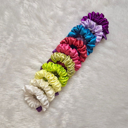 SKINNY SCRUNCHIES SET OF 10